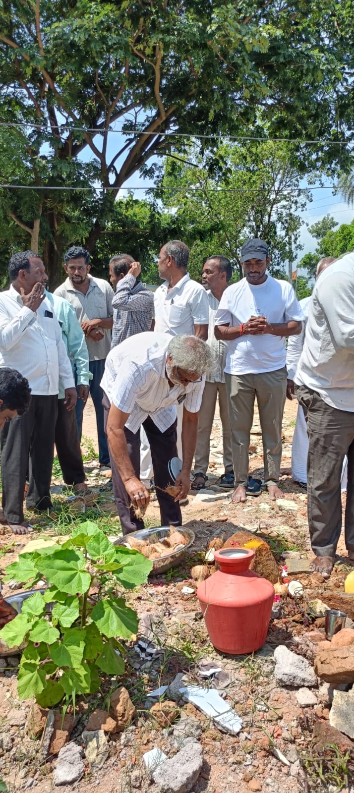 పాపన్నపేటలో ప్రభుత్వ పాఠశాలకు భూమి పూజ మెదక్, పాపన్నపేటలో ప్రభుత్వ పాఠశాలకు భూమి పూజ మెదక్,
